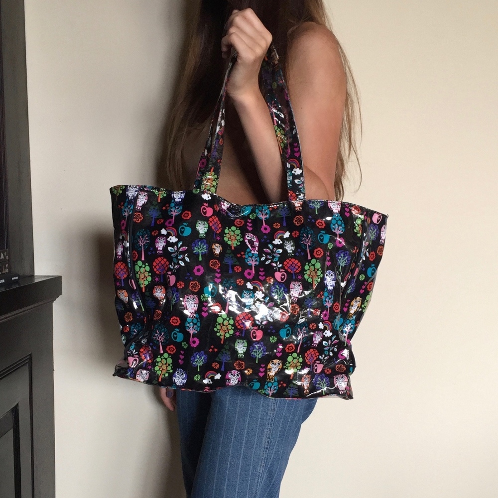 Colorful Patterned Large Tote Bag